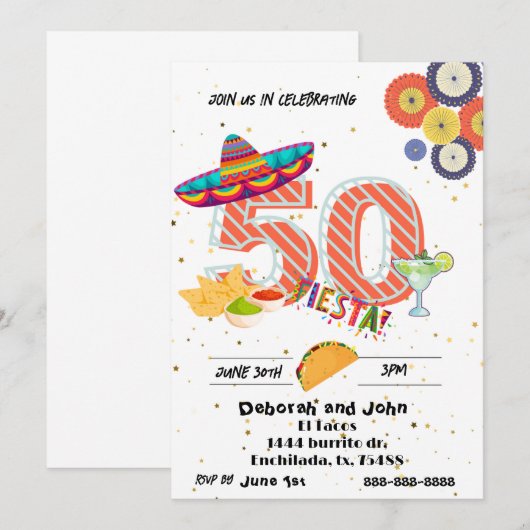 50周年記念 招待状 (正面/裏面)