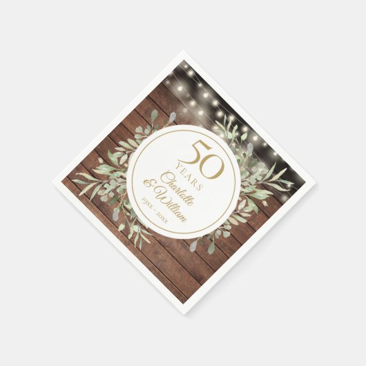 50周年記念・木素朴の紐灯 スタンダードカクテルナプキン (角)