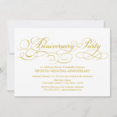 50周年記念 | 白/金 招待状 (正面)