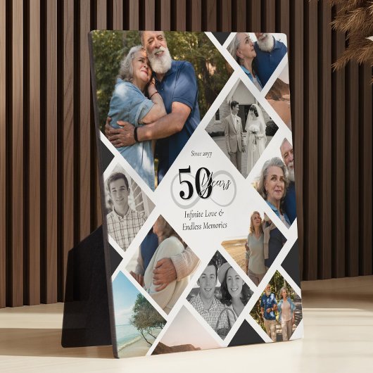 50周年記念 結婚写真 コラージュ 保存記念品 フォトプラーク