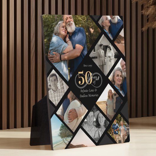 50周年記念 結婚写真 コラージュ 記念品 フォトプラーク