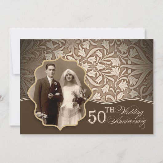 50周年記念 結婚式写真 招待状 (正面)