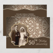 50周年記念 結婚式写真 招待状 (正面/裏面)