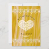 50周年記念 結婚式 ゴールド ダイヤモンド 招待状 (正面)