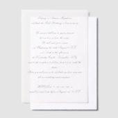 50周年記念 結婚式 招待状 カリグラフィー 透明 (オフセット)