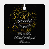 50周年記念 結婚記念日 ギフト メタルオーナメント (正面)