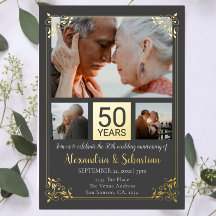 50周年記念 結婚記念日 フォトフレーム付き