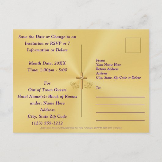 50周年記念 結婚記念日 保存日付 ポストカード (裏面)