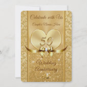 50周年記念 結婚誓約更新 招待状 (正面)