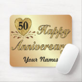 50周年記念 – 金ゴールド マウスパッド (マウス)
