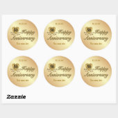 50周年記念 – 金ゴールド ラウンドシール (シート)