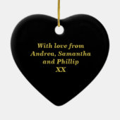 50周年記念 – 金結婚金セラミックオーナメント セラミックオーナメント (裏面)