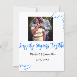 50周年記念 青い葉の写真にお名前を ポストカード