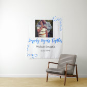 50周年記念 青い葉の写真 名前 タペストリー (インサイチュ)