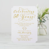50周年記念 50回目の結婚記念日 招待状 (スタンド正面)