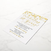 50周年記念 50回目の結婚記念日 箔招待状 (回転した状態)