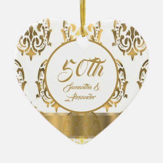 50周年記結婚念日 セラミックオーナメント (正面)