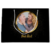 50周年記結婚念金ゴールドの輝き ラージペーパーバッグ (正面)