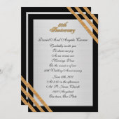 50周年誓いの更新 エレガントな招待状 招待状 (正面/裏面)