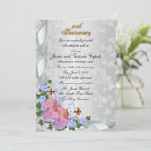 50周年誓いの更新 エレガントな花 オーキッド 招待状 (スタンド正面)