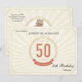 50周年誕生日招待状 招待状 (正面/裏面)