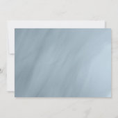 50周年誕生日 ダスティーブルー ゴールドフレーム 招待状 (裏面)