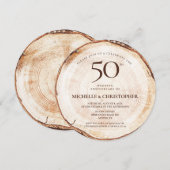 50周年農村ウェディングテンプレート 招待状 (正面/裏面)