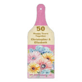 50周年金ゴールドフローラピンク カッティングボード (正面)