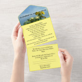 50周年金ゴールド結婚式招待状モットー オールインワン招待状 (貼ってはがせる)