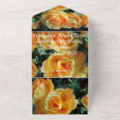 50周年金ゴールド結婚式招待状 オールインワン招待状 (外側)