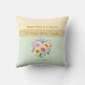 50周年金ゴールド花グリーン クッション (裏面)