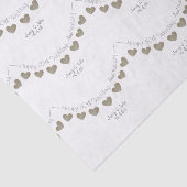 50周年金結婚額ハートティッシュペーパー 薄葉紙 (詳細)