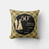 50周年金色夫婦結婚記念日の輝き クッション (正面)