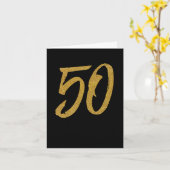 50周年黄金挨拶パーソナライズされた カード (黄色い花)