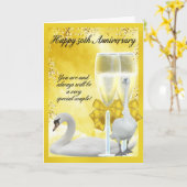 50周年 – ゴールデンアニバーサリー カード (黄色い花)