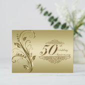 50周年 ゴールデンウェディングアニバーサリー RSVP カード (スタンド正面)