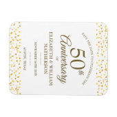 50周年 ゴールデンハートの記念日をお知らせ マグネット (横)