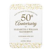 50周年 ゴールデンハートの記念日をお知らせ マグネット (縦)