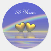 50周年 ゴールデンハート ラウンドシール (正面)