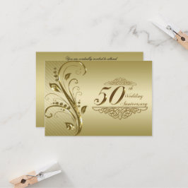 50周年 ゴールドウェディングアニバーサリー RSVP カード