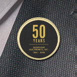 50周年 ゴールド ラペルピン<br><div class="desc">ラペルパーソナライズされたピンはあなたのビジネス名、ビジネスの年、開始と今日の年。ビジネス記念日のお祝いやパーティーギフトに最適。私たちの店の他のアイテム。</div>