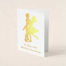 50周年（ゴールド）結婚記念日 - オーダーメイド 箔カード