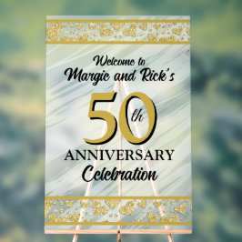 50周年 フェイクゴルフ グリッター ウェルカムサイン アクリルサイン