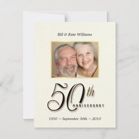 50周年-フォトコンテンポラリー招待状 招待状 (正面)