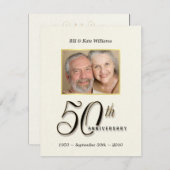 50周年-フォトコンテンポラリー招待状 招待状 (正面/裏面)