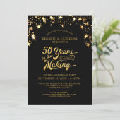 50周年 ブラック & ゴールド スターズ 50 YEARS 招待状 (スタンド正面)