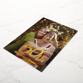 50周年 モダン 箔招待状 (回転した状態)