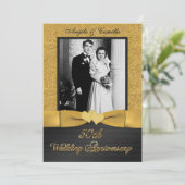 50周年 結ばれたハートの写真 ご招待3 招待状 (スタンド正面)