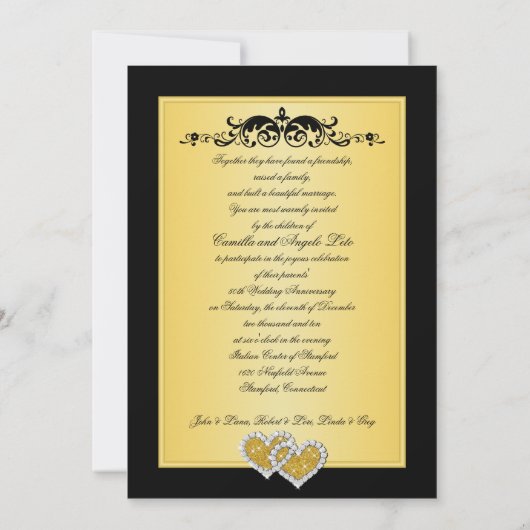 50周年 結ばれたハートII 招待状 (裏面)