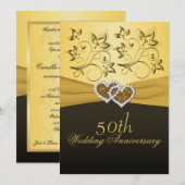 50周年 結婚記念日 ふたりの絆 結婚式招待状 招待状 (正面/裏面)